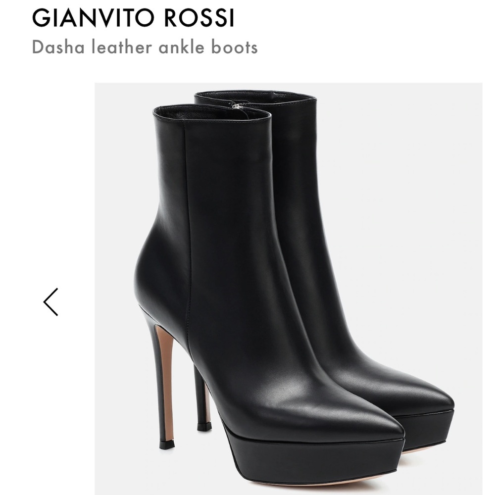 Gianvito Rossi pointy toe booties, worn once. Size 38 (8 US).